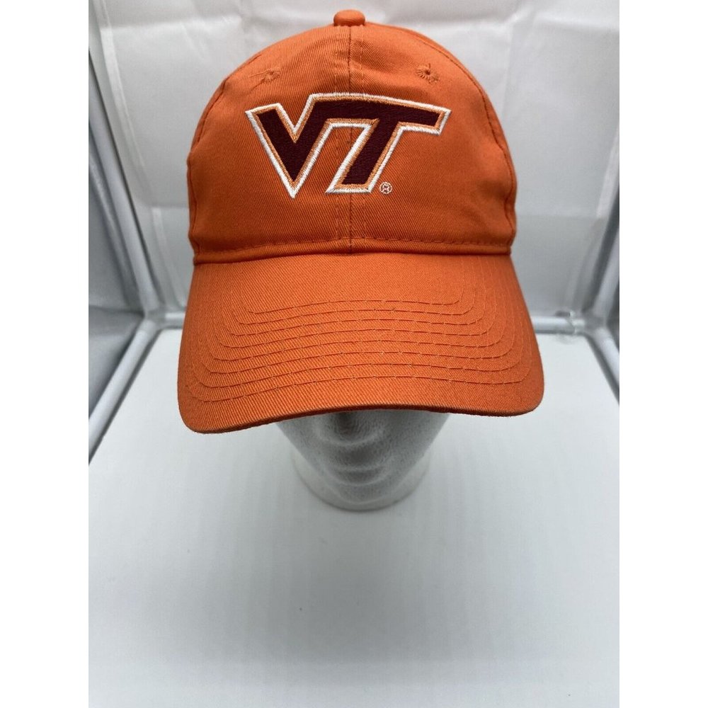 Virginia Tech Hokies Orange Adjustable Baseball Cap Hat Snap-back Signatures - Picture 2 of 12